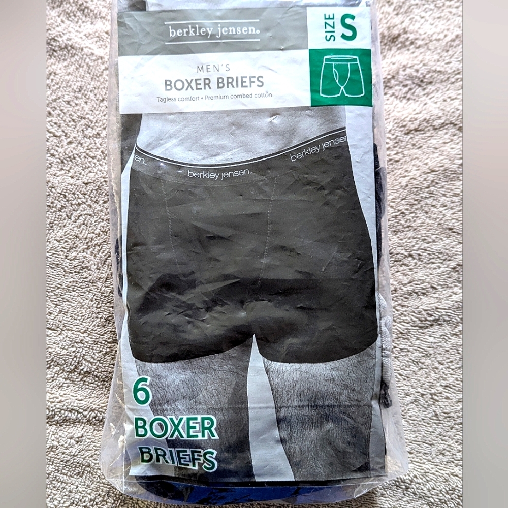 Berkley Jensen Men's Boxer Briefs - Black and Gray